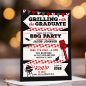 卒業式BBQパーティの招待状グラードパーティー 招待状