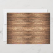 卒業式BBQフォトバーラップブルー素朴ウッド 招待状 (裏面)