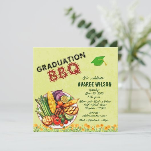 卒業式BBQ招待状 招待状 (スタンド正面)