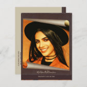 卒業式Boho写真素朴ありがとうご注意 案内ポストカード (正面/裏面)