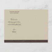 卒業式Boho写真素朴ありがとうご注意 案内ポストカード (裏面)