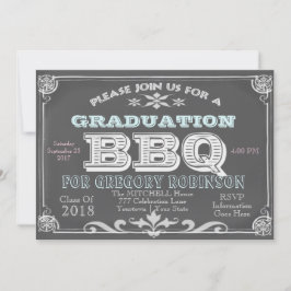 卒業式Chalkboard BBQ招待状 招待状