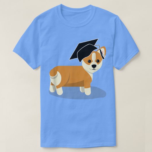 卒業式Corgi Dog卒業式 Tシャツ (デザイン正面)