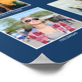 卒業式K-12フォトコラージブルーキープサケ ポスター (角)