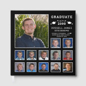 卒業式K-12フォトコラージュカスタムカラー ゲストブック (正面)