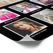 卒業式K-12フォトコラージュカスタムスクールの色 ポスター (角)