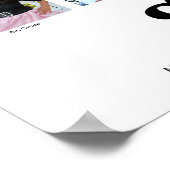 卒業式K-12フォトコラージュモダン白黒 ポスター (角)