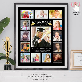 卒業式K-12フォトコラージュ大学院キープサケ ポスター