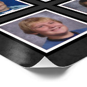 卒業式K-12写真黒&シルバー記念 ポスター (コーナー)