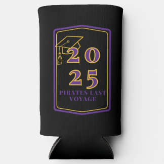 卒業式Koozie – ブラック スリム缶クーラー