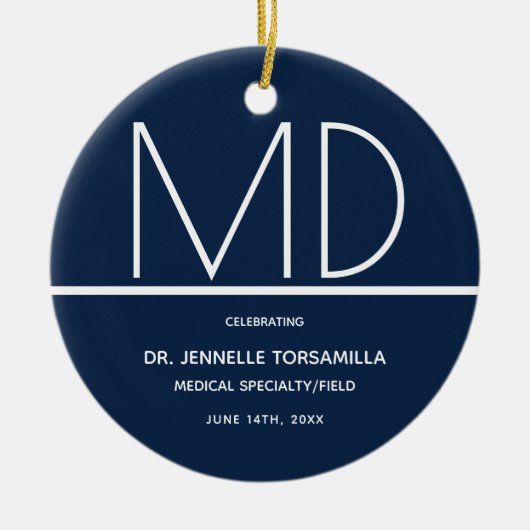 卒業式MD記念 セラミックオーナメント (正面)