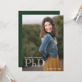 卒業式PhD発表フォトホワイトグリーン