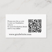 卒業式Qrコード名Grad Announcement 2025 エンクロージャーカード (裏面)