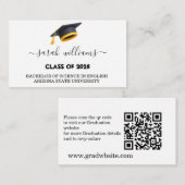 卒業式Qrコード名Grad Announcement 2025 エンクロージャーカード (正面/裏面)