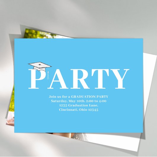 卒業式QRコード モダン ミニマル フォト エンクロージャーカード