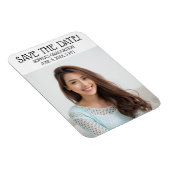 卒業式Save the Date Square Photo マグネット (右側)