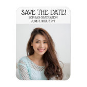 卒業式Save the Date Square Photo マグネット (縦)