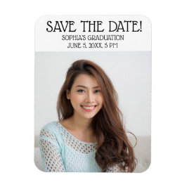 卒業式Save the Date Square Photo マグネット