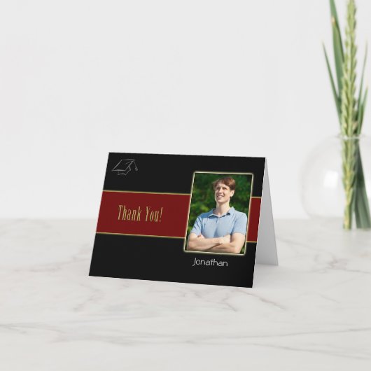 卒業式Thank Youフォトカード サンキューカード (正面)