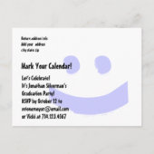 卒業式V10P任意のモダン年を保存 案内ポストカード (裏面)