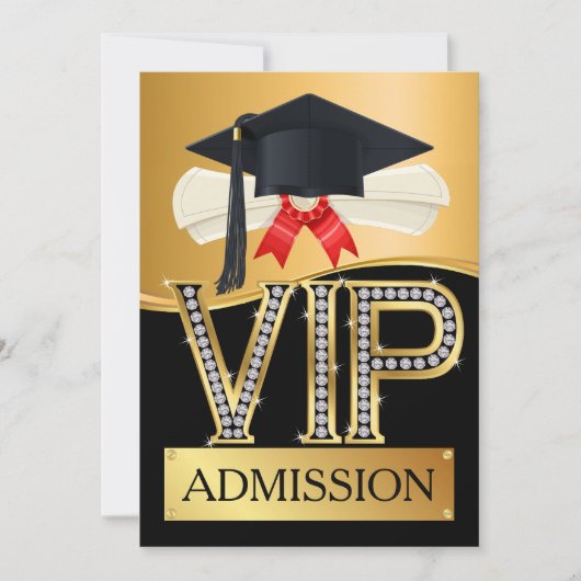 卒業式VIP受付 招待状 (正面)