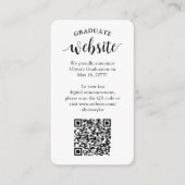 卒業式WebサイトQRコードモダン卒業写真 エンクロージャーカード (正面)