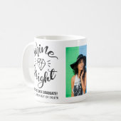 卒業引用文シャインブライトカスタムグラッドフォト コーヒーマグカップ (正面左)