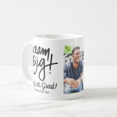 卒業引用文ドリームビッカスタムク写真付き コーヒーマグカップ (正面左)