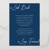 卒業後と今の写真コラージュのお知らせ 箔招待状 (裏面)