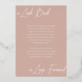 卒業後と今の写真コラージュのお知らせ 箔招待状 (裏面)