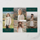 卒業後と今の写真コラージュのお知らせ 箔招待状 (正面)