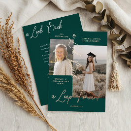 卒業後と今の写真コラージュのお知らせ 箔招待状