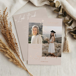 卒業後と今の写真コラージュのお知らせ 箔招待状