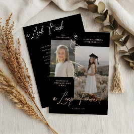 卒業後と今の写真コラージュのお知らせ 箔招待状