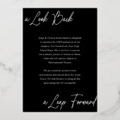 卒業後と今の写真コラージュのお知らせ 箔招待状 (裏面)