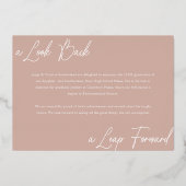 卒業後と今の写真コラージュのお知らせ 箔招待状 (裏面)