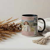 卒業後と今の卒業写真コラージュ記念ファイル マグカップ