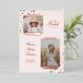 卒業後と今2写真卒業テラッツォ 箔招待状 (立ち正面)