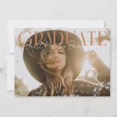 卒業後にミュートされたセリフ写真の卒業 案内状 (正面)