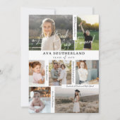 卒業後の写真コラージュとハイライト 案内状 (正面)