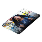 卒業後の写真 – 白いプリントとフェード マグネット (左側)