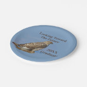 卒業後の将来を決定するホーク写真卒業 ペーパープレート (アングル)