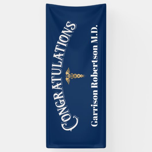 卒業後のMD博士おめでとう 横断幕 (縦)