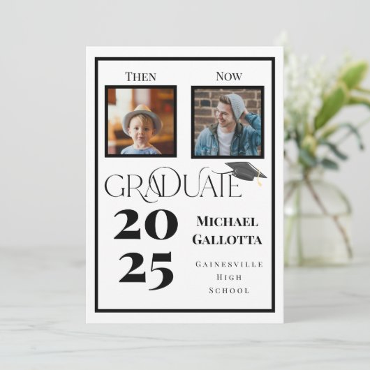 卒業後は卒業2写真年はっきりした卒業 招待状 (スタンド正面)