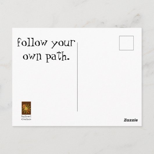 卒業後を追自分の道の砂漠ハイキング ポストカード (裏面)