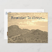 卒業後を追自分の道の砂漠ハイキング ポストカード (正面/裏面)