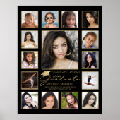 卒業後15写真丁取手書きスクリプトキャップ ポスター (正面)