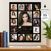 卒業後15写真丁取手書きスクリプトキャップ ポスター