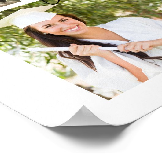 卒業後19写真部別刷りスクリプトホワイトカスタム ポスター (角)