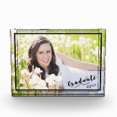 卒業後20xx 5x7水平黒縁ど フォトブロック (正面)